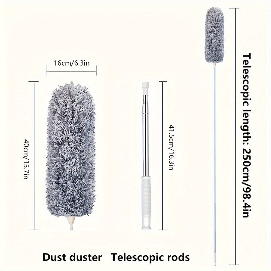 Versatile Retractable Duster with Bendable Head