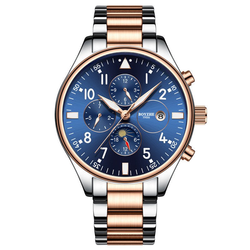 Men's Watch Business Steel Belt Quartz Watch