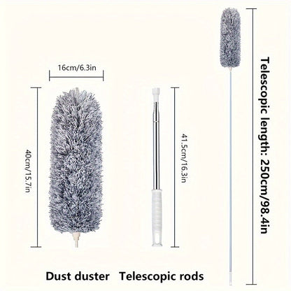 Versatile Retractable Duster with Bendable Head