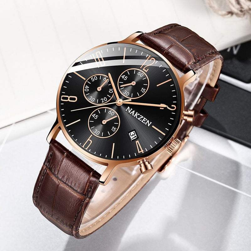 NAKZEN 2018 New Watches Men Luxury Brand Chronograph Man Sports Watches Waterproof Full Steel Quartz Watch Relogio Masculino 5056