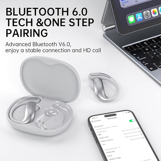 Premium Lifestyle Products Galaxy Open Earbuds, sleek black wireless earbuds designed for men's fashion and stylish jewelry accessories.