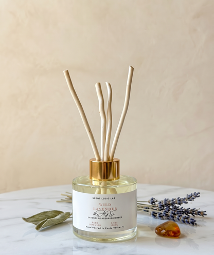 Wild Lavender Reed Diffuser – 100ml & 200ml | Hand-Poured Aroma for Home or Office