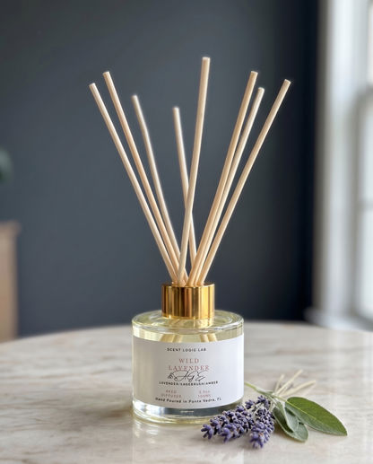 Wild Lavender Reed Diffuser – 100ml & 200ml | Hand-Poured Aroma for Home or Office
