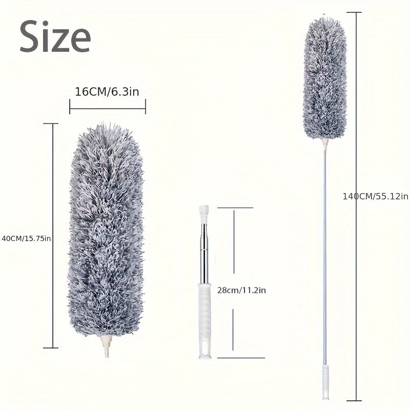 Versatile Retractable Duster with Bendable Head