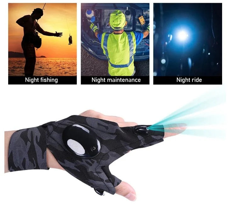 Men's fashion bracelet by Premium Lifestyle Products featuring a sleek Glovelite flashlight design, stylish men's jewelry accessory.